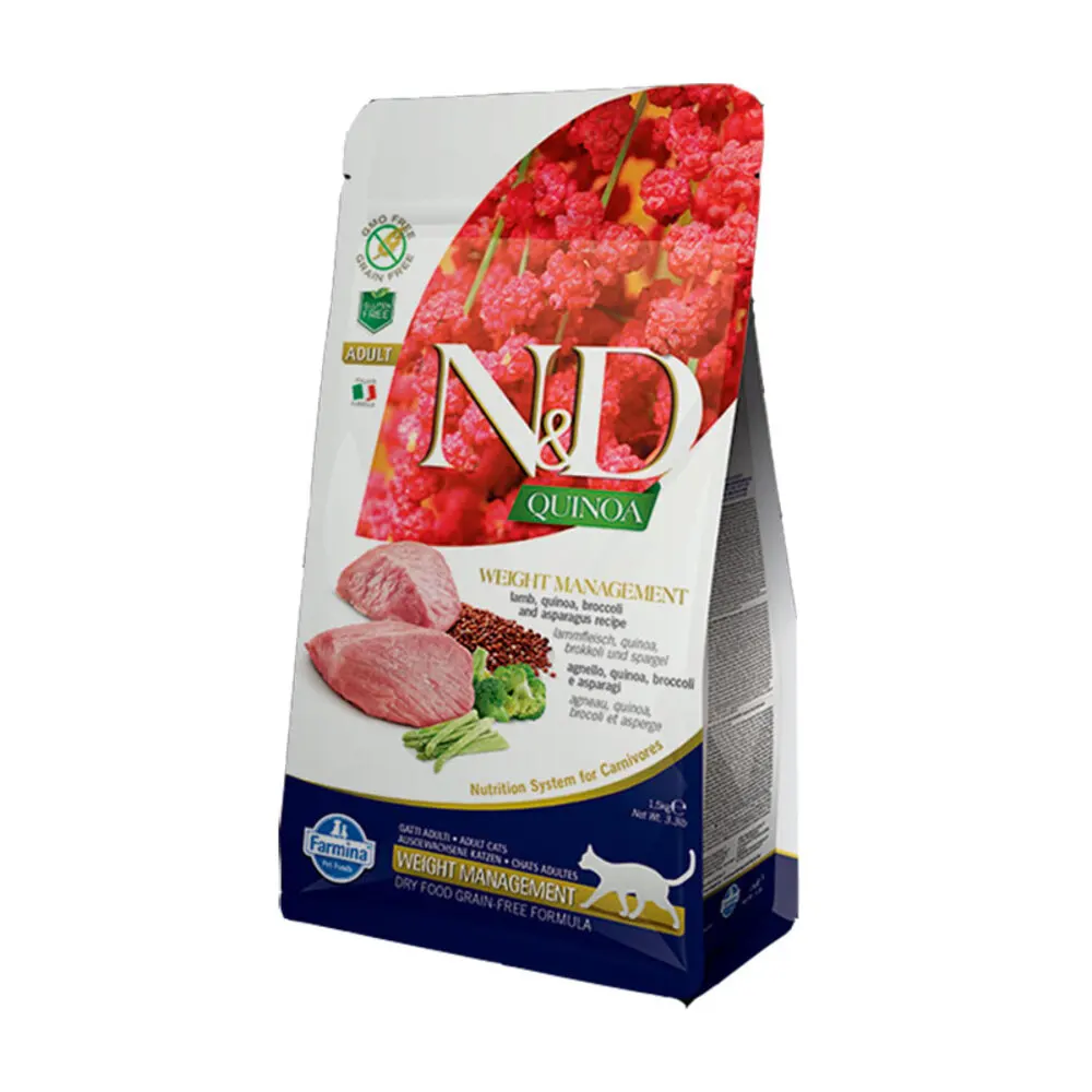 Farmina N&D Cat Quinoa Weight Management con Cordero para Gatos