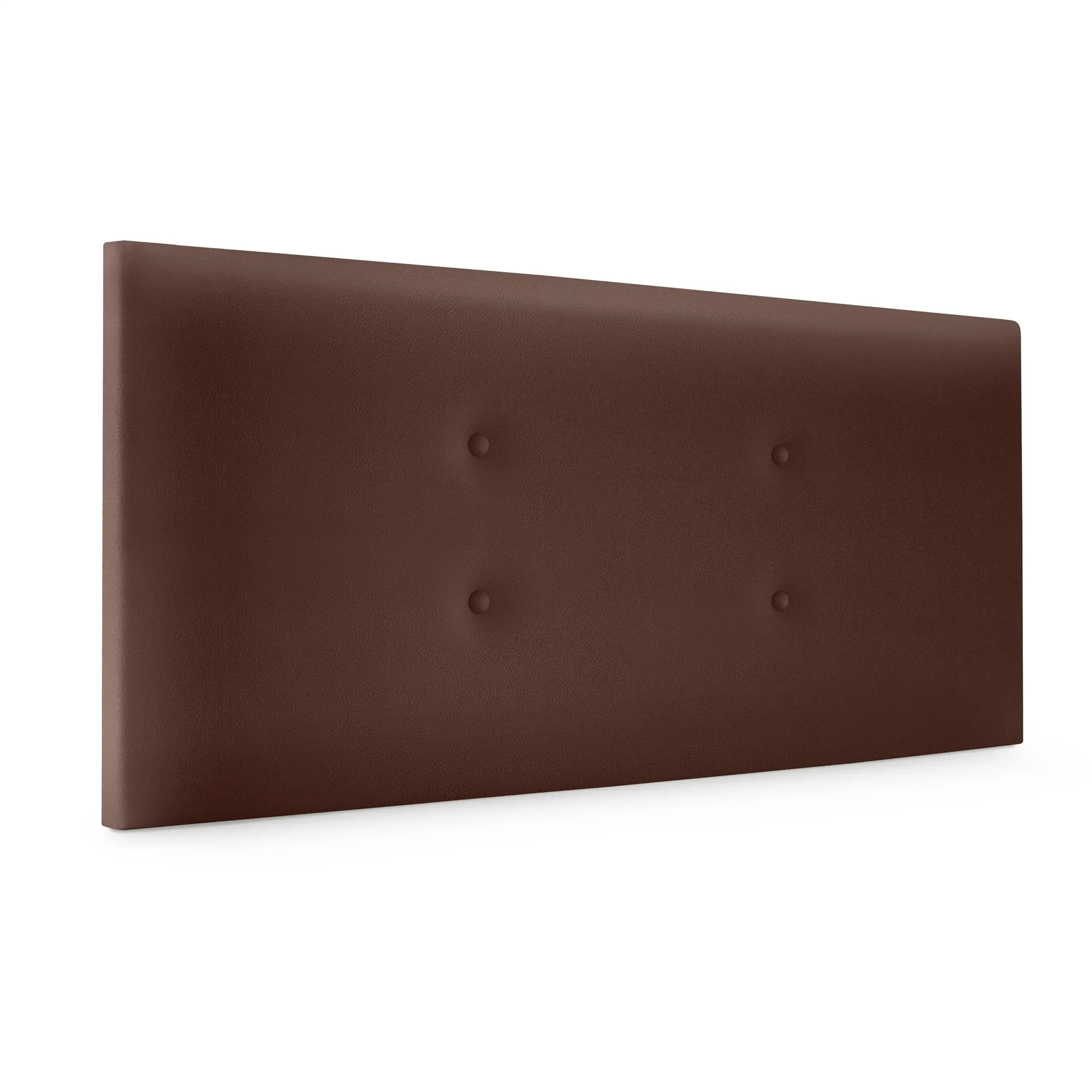 DHOME Cabecero de Polipiel o Tela Acualine con 2 Hileras de Botones Colores Cabezal Tapizado Cama Lujo (Chocolate Polipiel)