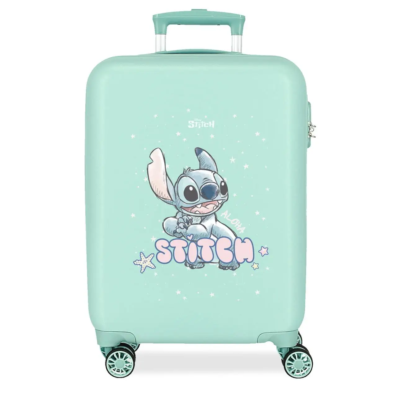 Maleta de cabina Disney Lovely Stitch rígida de 38cm x 55cm x 20cm