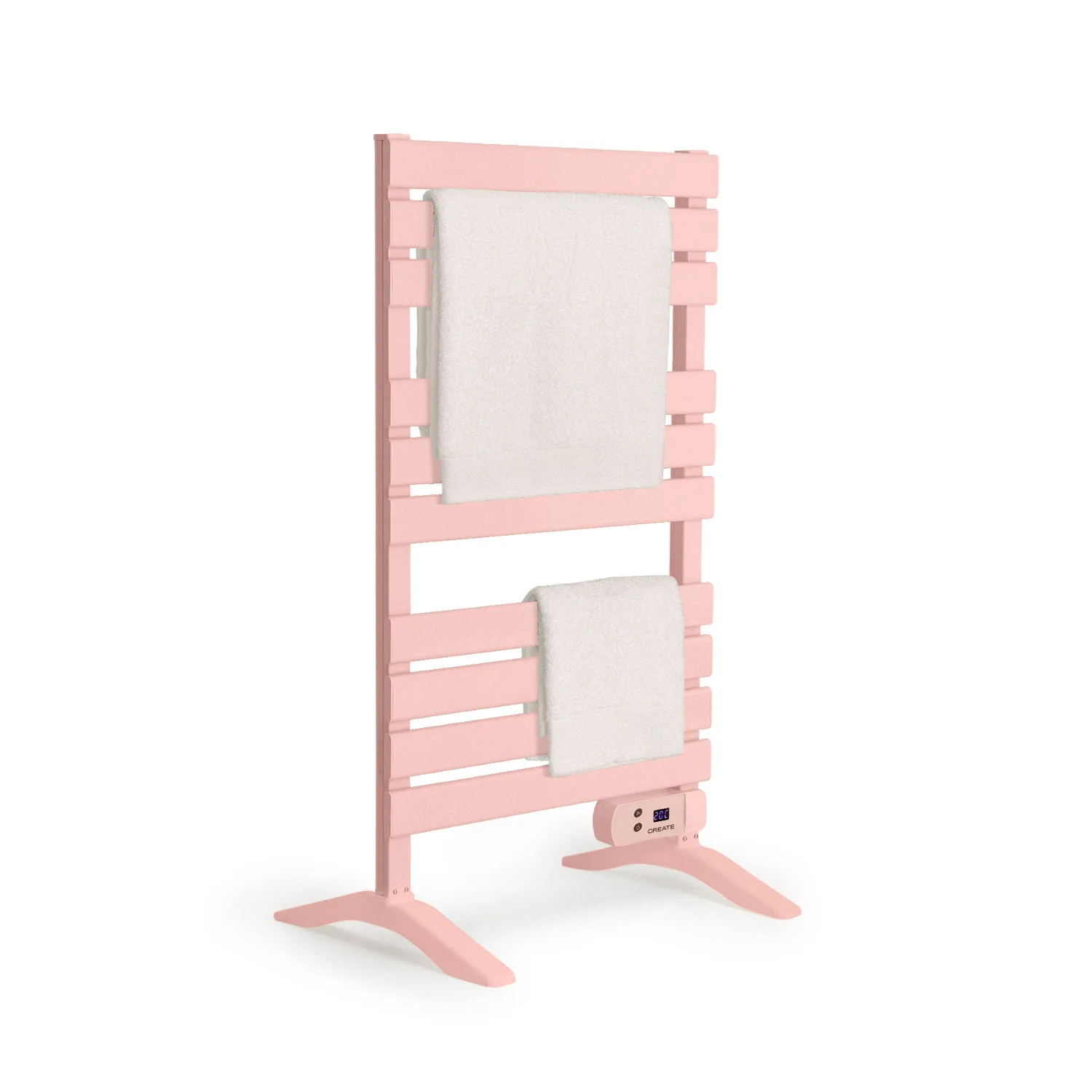 Create - Electric Wall Towel Rack with Legs and Extra Shelf - Warm Towel 500W