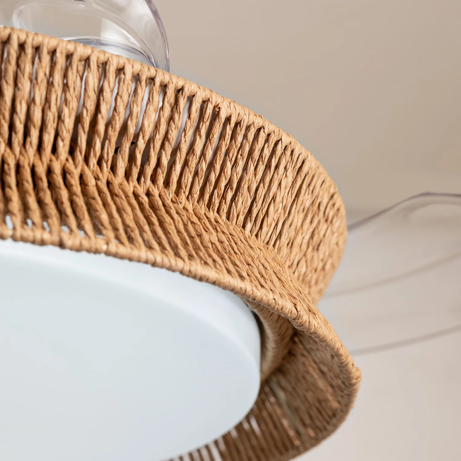 Create - ceiling fan with silent light 40w ø108 cm - wicker finishes - wind clear rattan