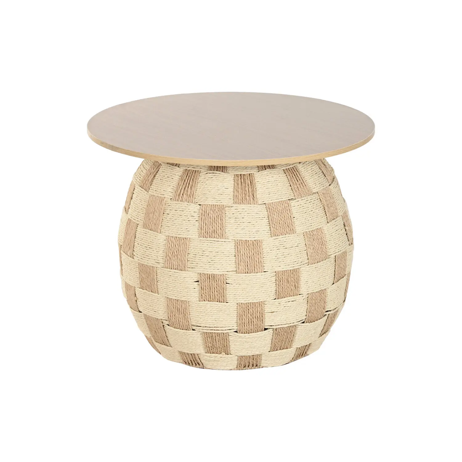 Mesita auxiliar fibra madera 60x60x48 natural , El mejor complemento para tu hogar.