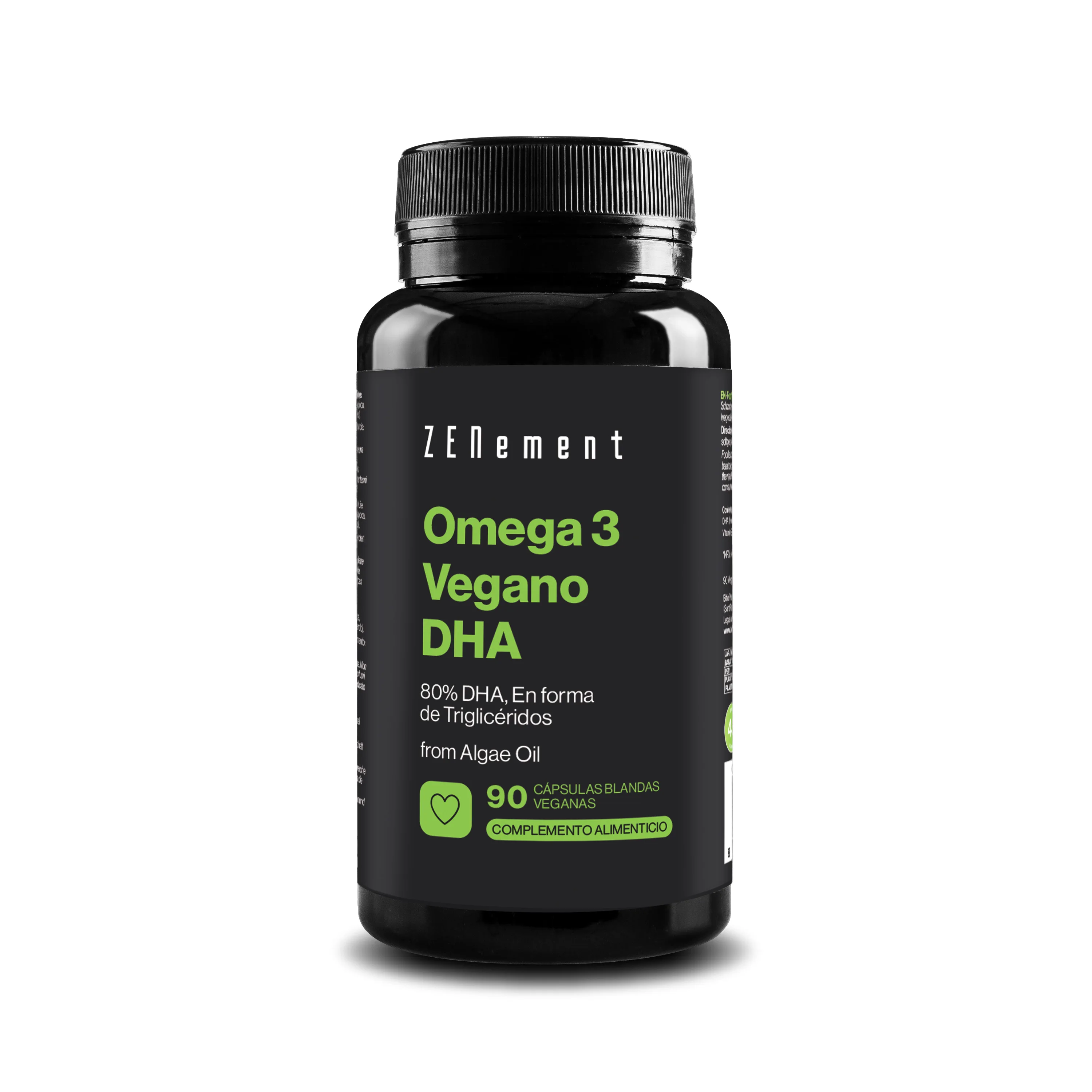 Omega-3 vegan dha 80% dha, in the form of triglycerides - 90 vegan soft capsules zenement #1