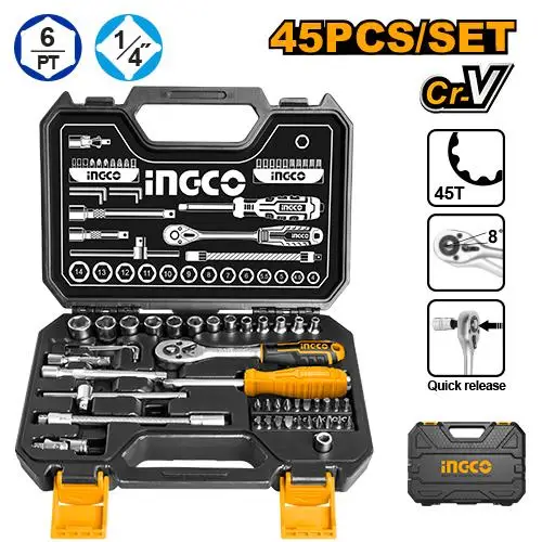 45 PCS INGCO HKTS14451 tool suitcase