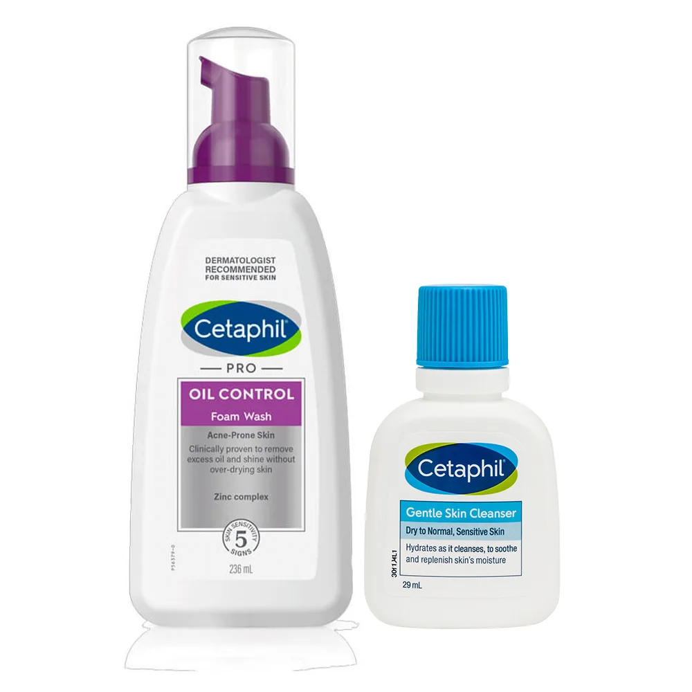 CETAPHIL Espuma Limpiadora Facial PRO OIL Control, para pieles grasas con tendencia acnéica, 236ML + Regalo Limpiador Facial 29 ml