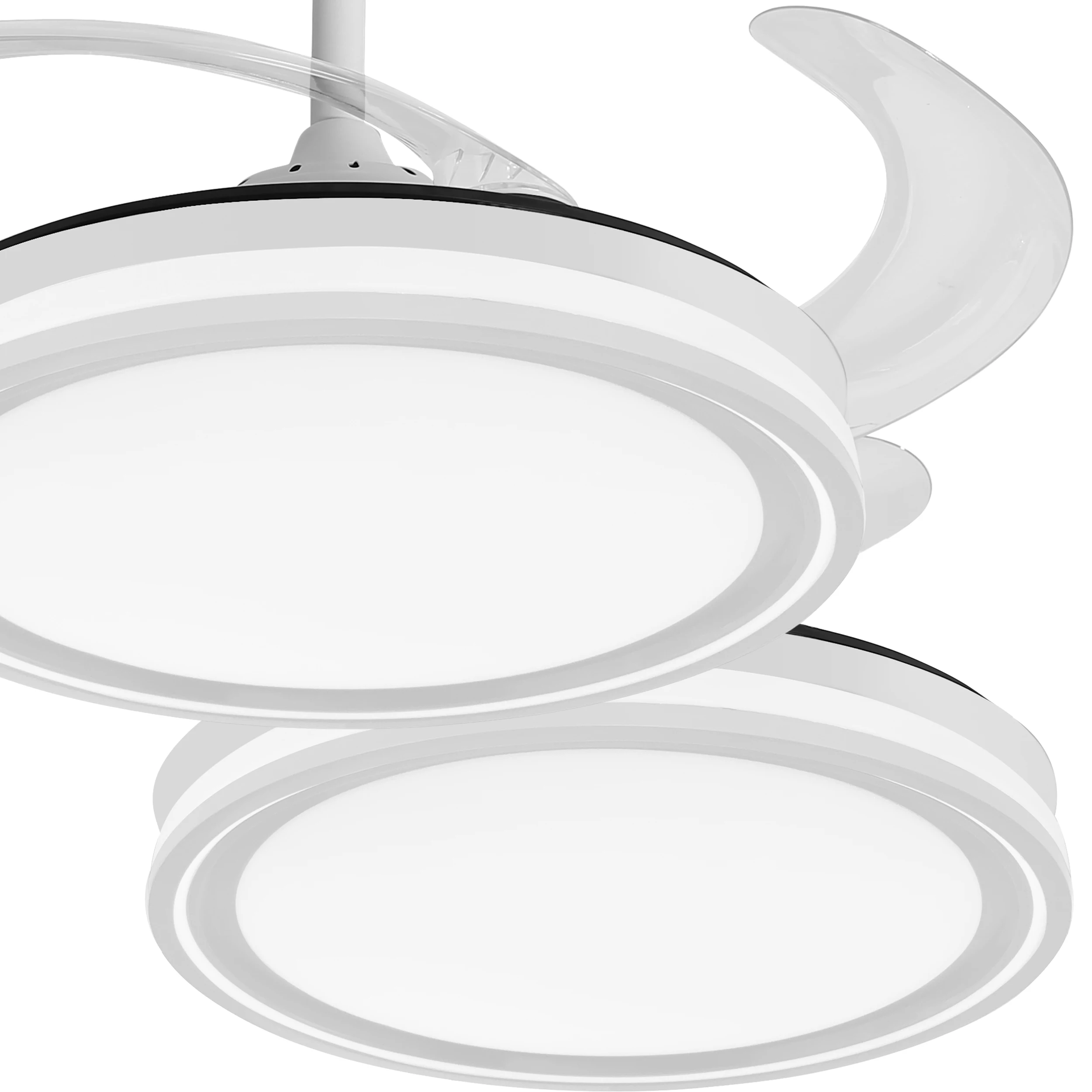 Factory fan Dc bandit 59w White 4 blades 107d 5900lm 3500-4000-6500k remote and timer | Silent