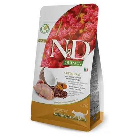 Farmina Nd Quinoa Grain Free Skin Coat Codorniz Gato 5 Kg