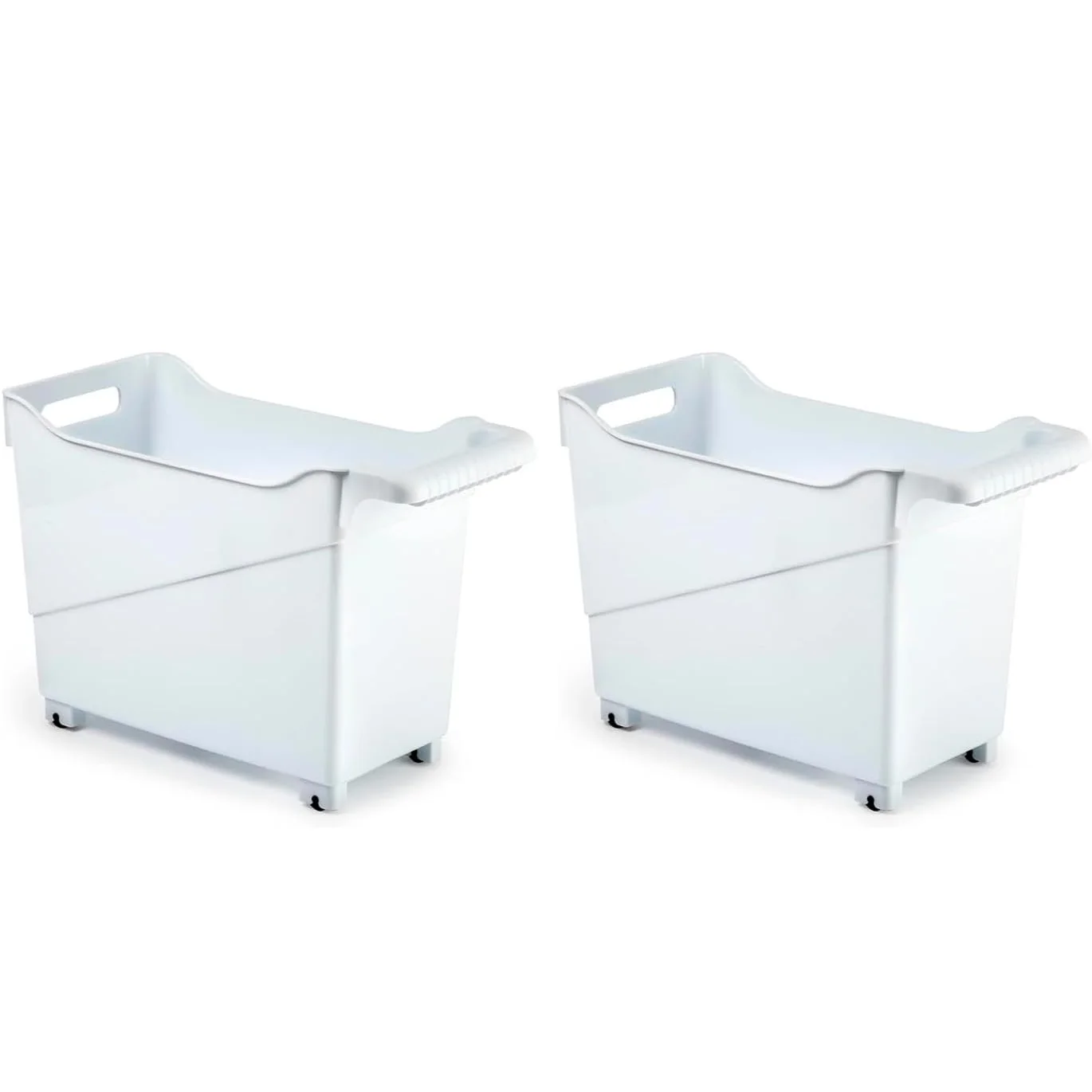 C.A | Pack de 2 Carritos Multiusos con Ruedas 🧺 | Almacenamiento Móvil y Organizador | Ideal para Cocina, Baño y Hogar