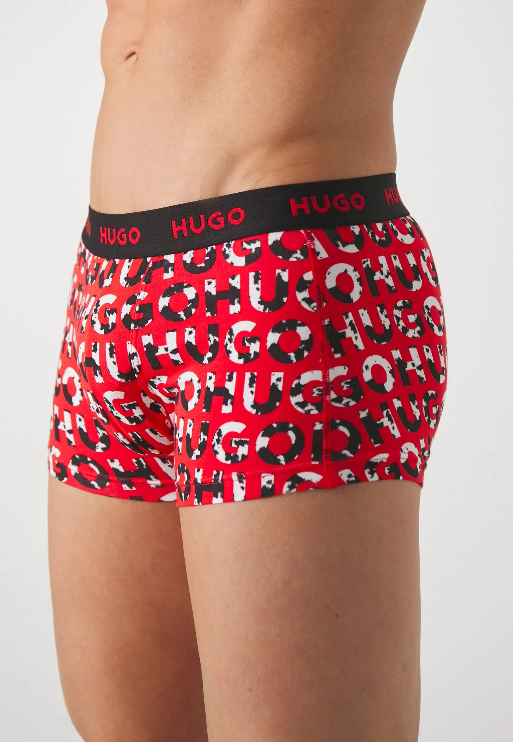 Boxer Hugo -3 Pack- Design Cotton Stretch (black, Kaki and fantasy)