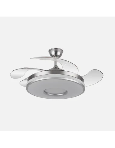 Dani fan 59w 6980lm nickel 4 deployable blades 6 speeds107d 3000-4000-6000k remote, int reg, memory and tempor