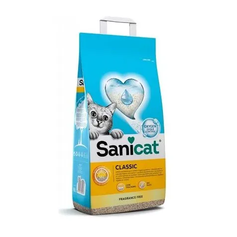 Arena Sanicat Classic Sin Perfume para Gatos 10 L