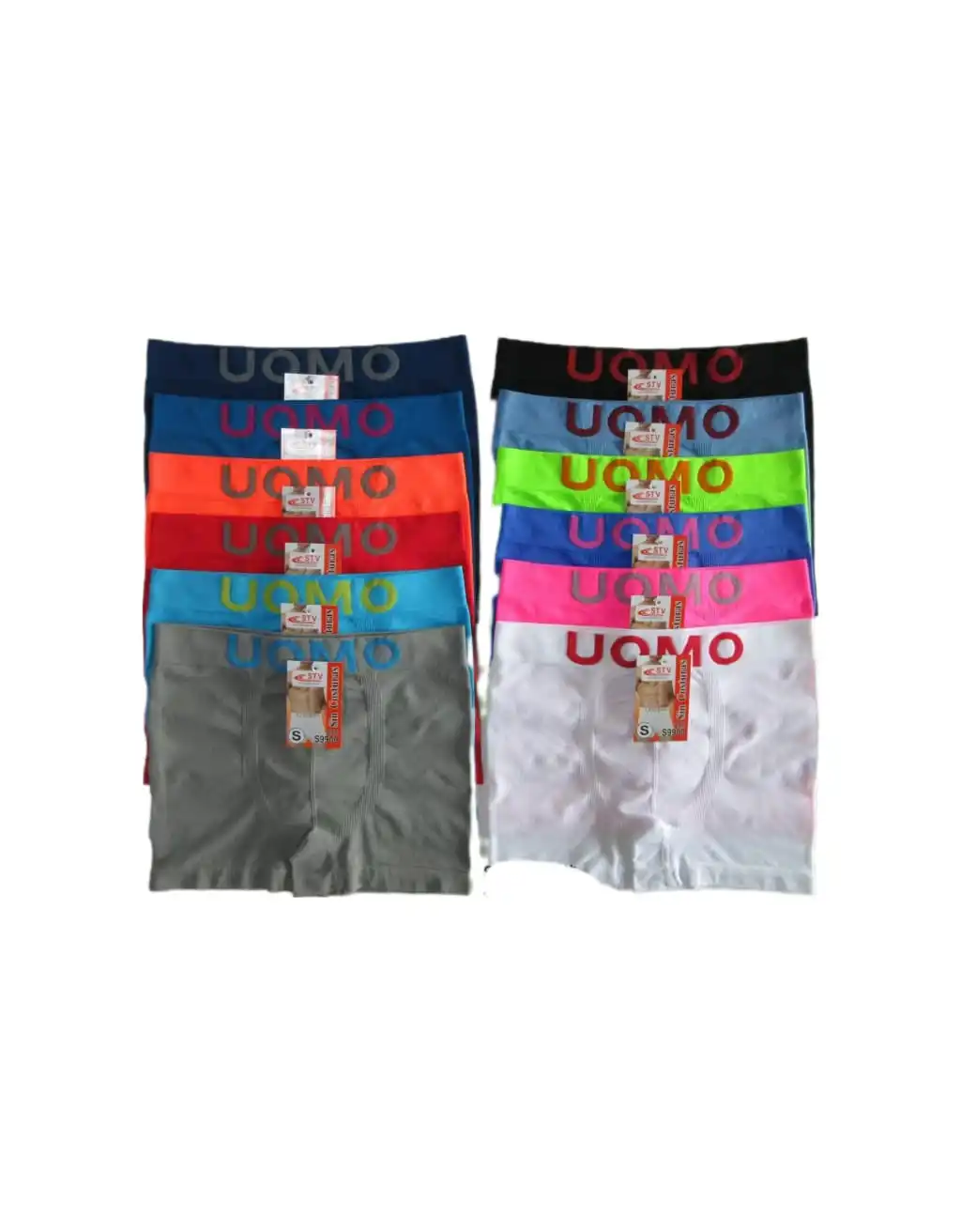 STV International Boxer Lycra man UOMO | Pack 12 pieces | Assorted colors | M-L-XL sizes