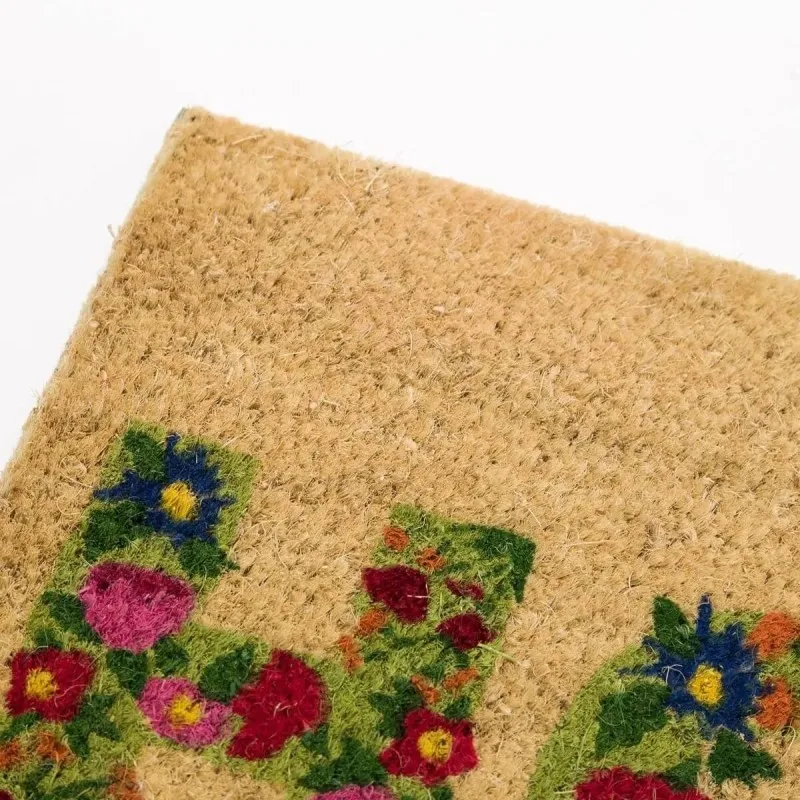 Dcasa 60x40 cm natural coconut fiber beige doormat