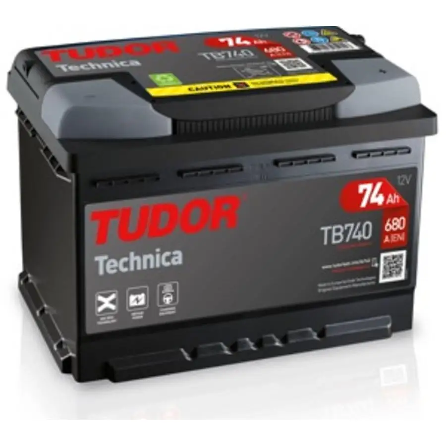 Tudor TB740 car battery 12V 74Ah 680A tech range