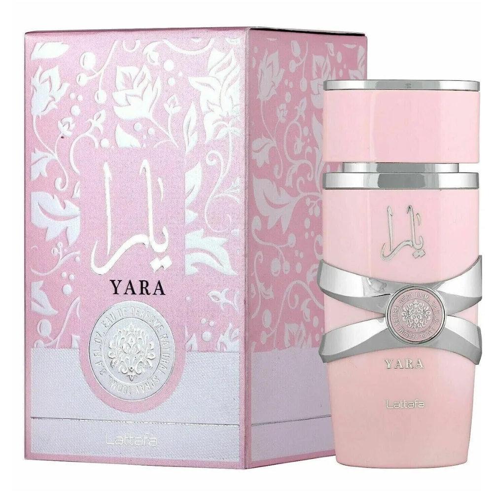 Yara Rosa de Lattafa 100 ml – Perfume árabe femenino, dulce, cremoso, frutal y floral, 100% original EDP