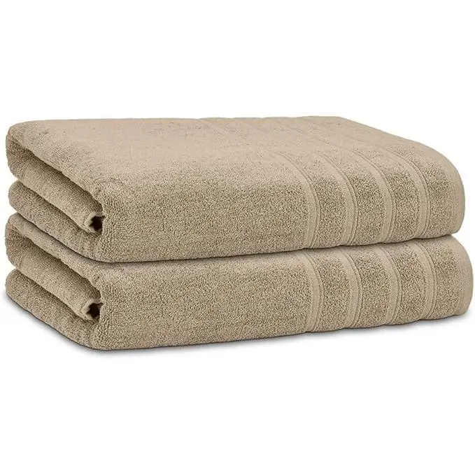 DECASATEXTIL - Juego de 2 Toallas Baño 100% Algodón 450gr, Tamaño 100x150cm -Tamaño Sábana-Toallas Ducha - Toalla Suave, Duradera y de Secado rápido