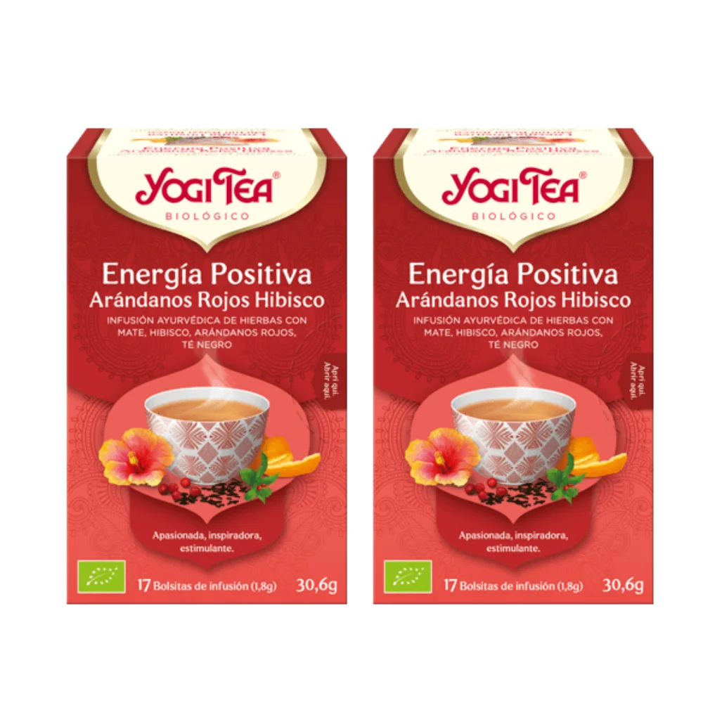 Té Energía Positiva  Packs 2  Yoga para incrementar tu energía  17 bolsitas de infusión  YogiTea