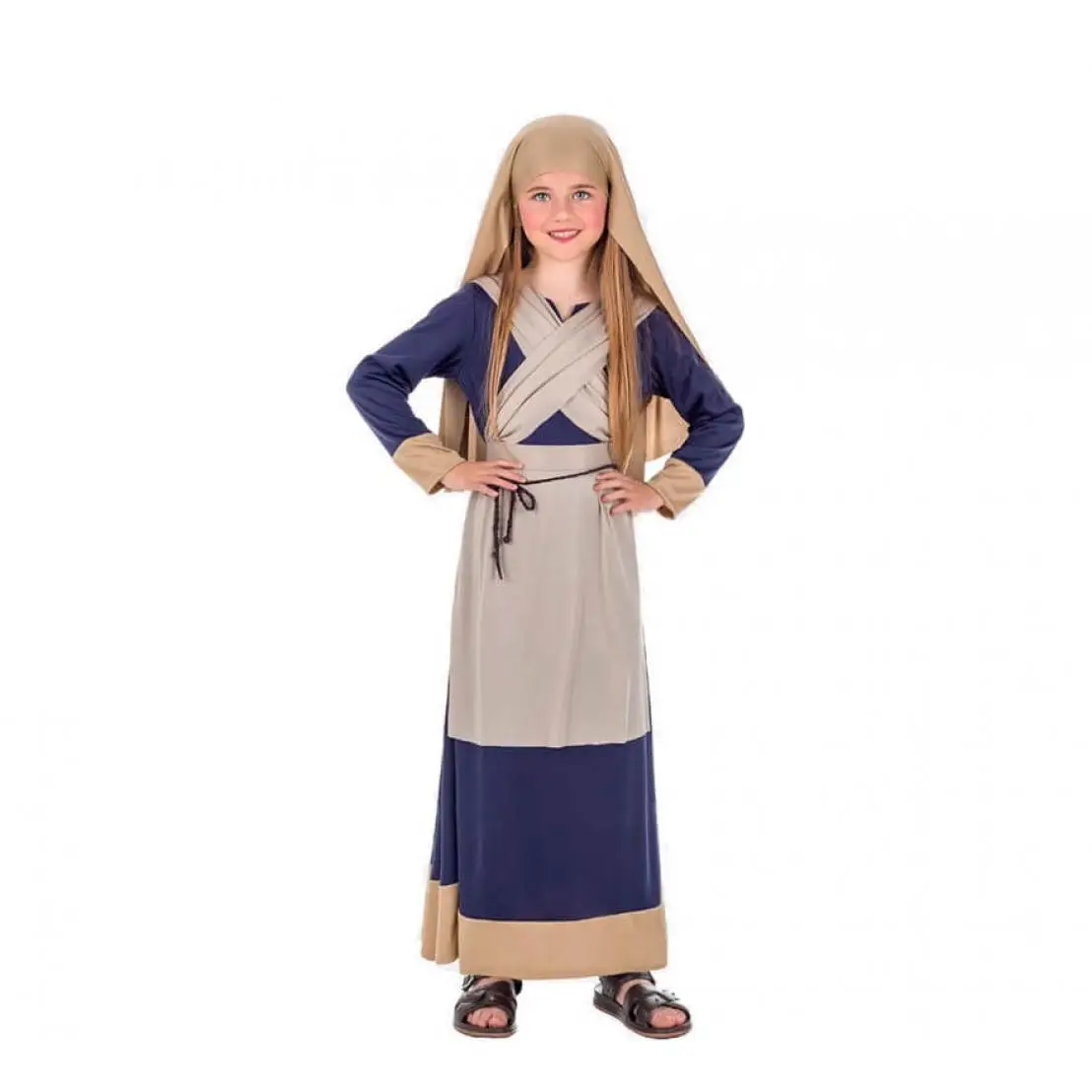 Brown and blue hebrew costume for girls #1