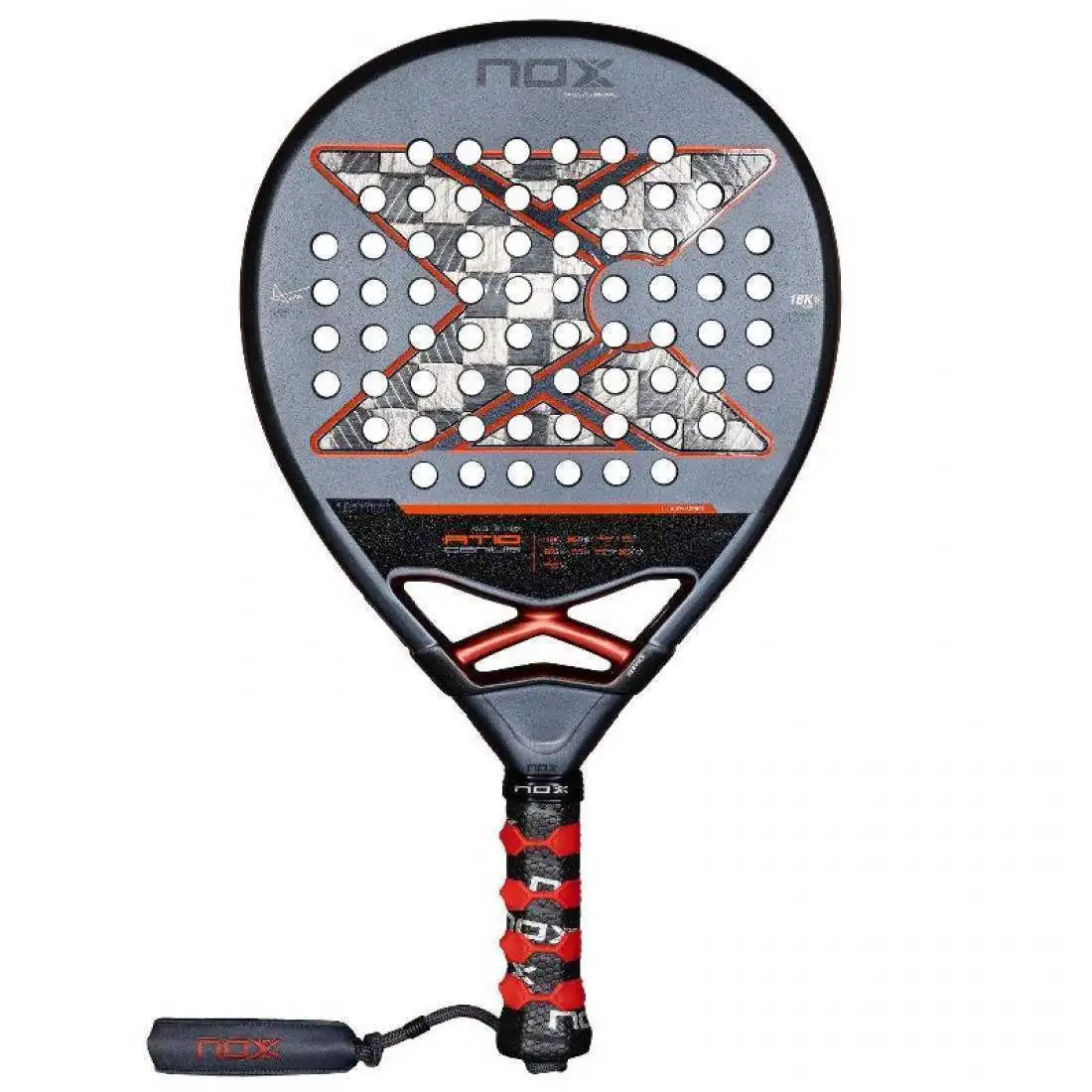 Pala de padel Nox At10 Genius 18K Alum By Agustin Tapia 2025 + Regalos