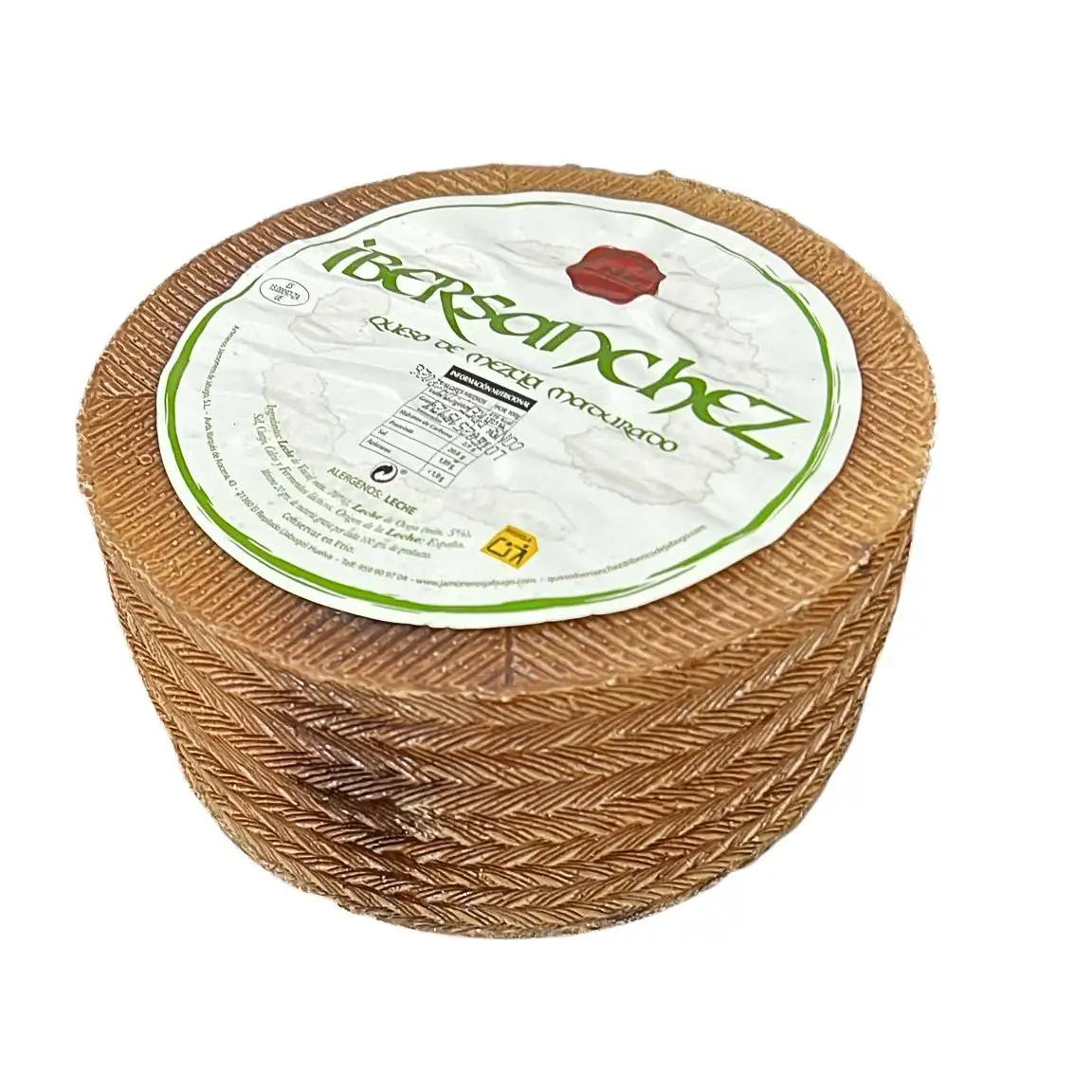 Queso Mezcla Semicurado Ibersánchez, Sabor suave, Queso de Mesa Económico, Maduración Larga, Pieza Entera 2,8kg Aprox
