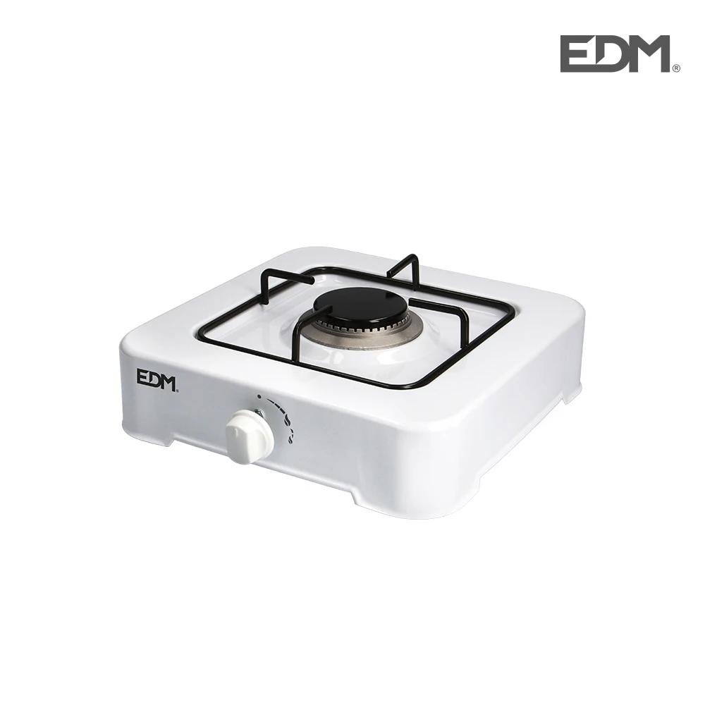 Cocina de gas esmaltada 1 fuego 30x30x10cm edm