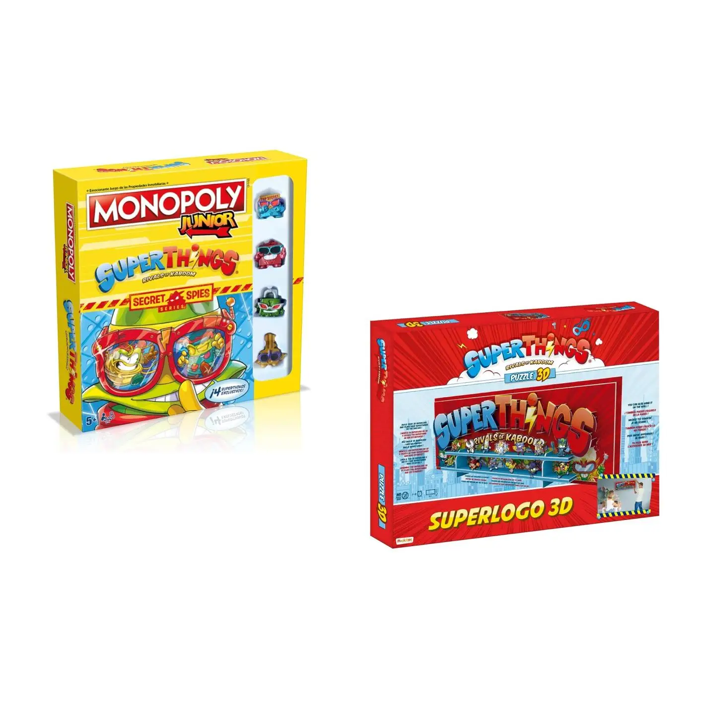 Pack de juego Monopoly Superthings y Puzzle 3D Superthings Super Logo
