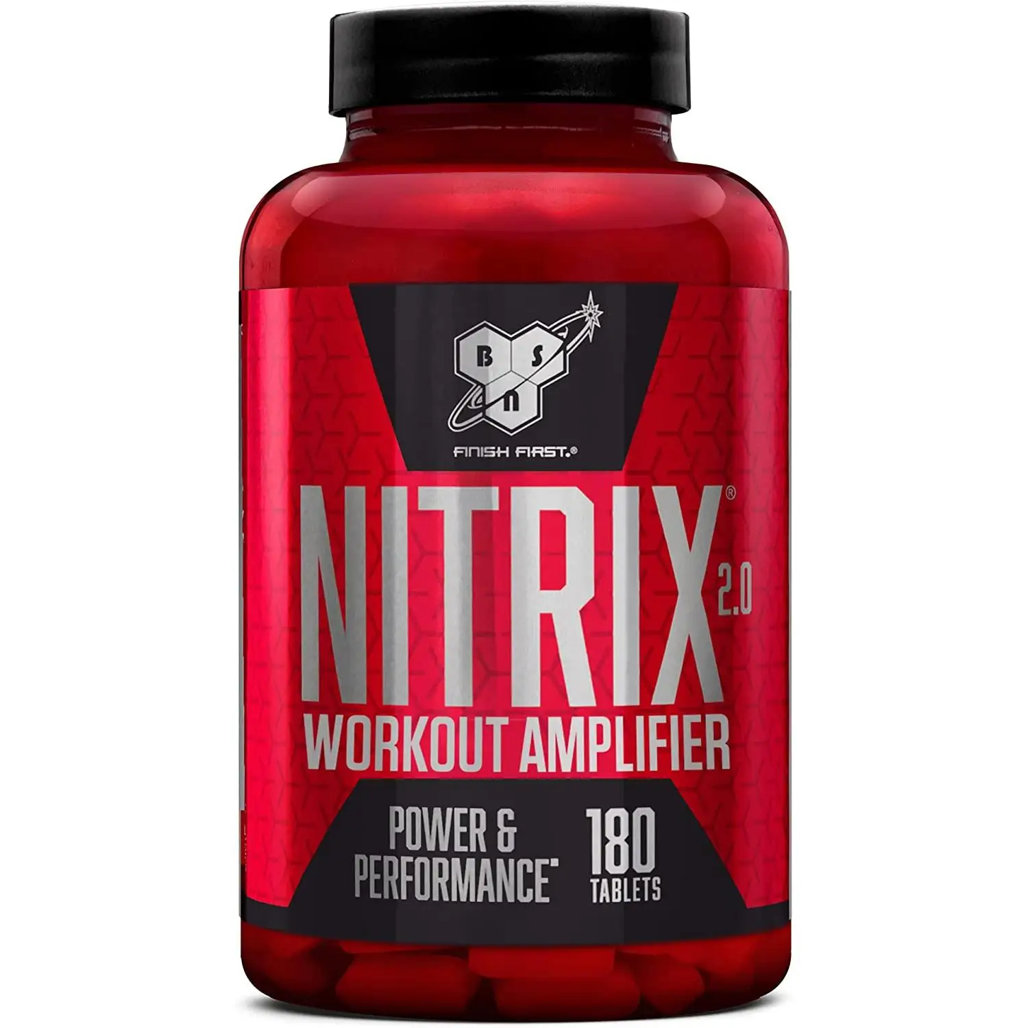BSN Nitrix 2.0 180 Tabletas - Pre-entreno para Resistencia y Congestión Muscular