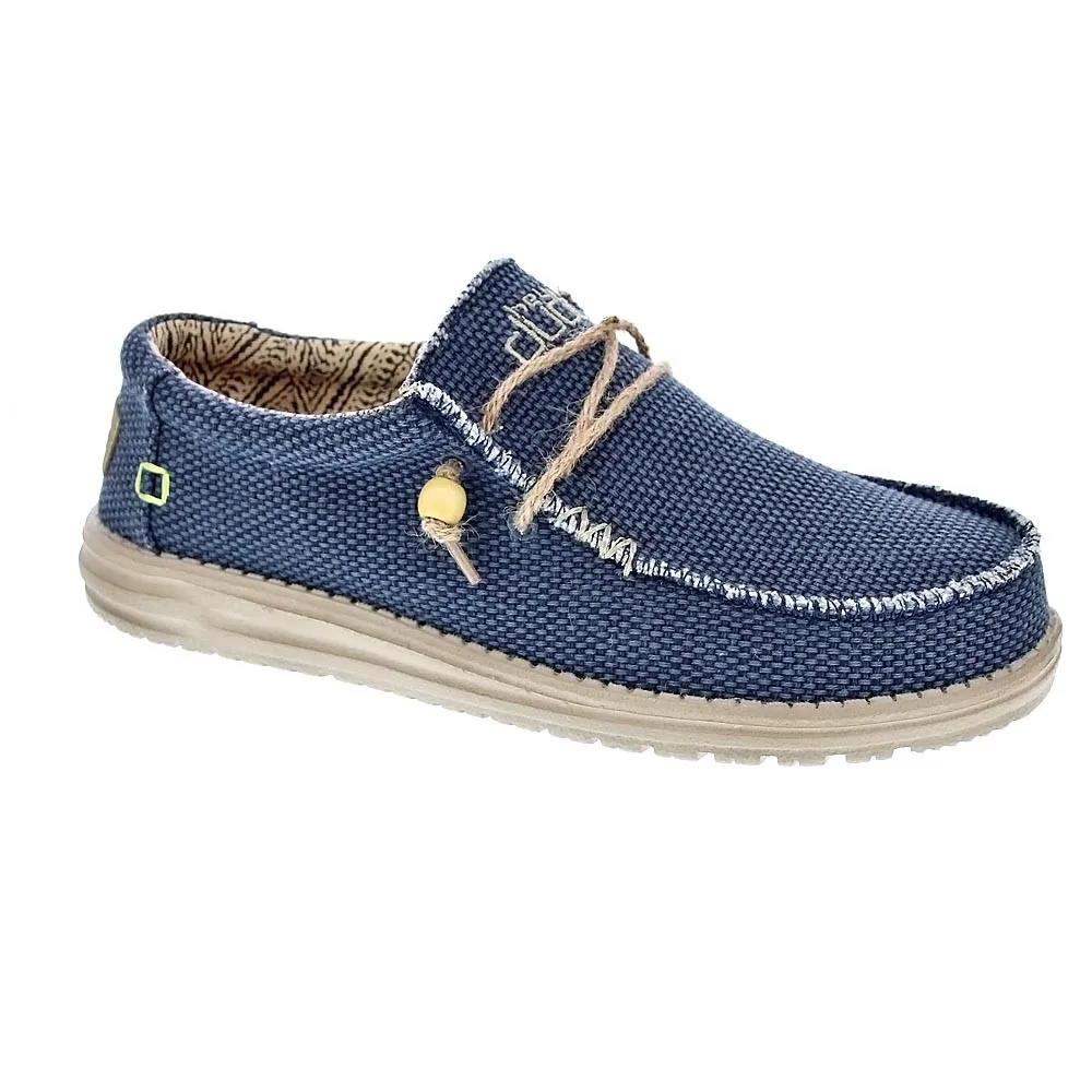 Hey Dude Hombre Mocasines modelo Wally Braided Azul