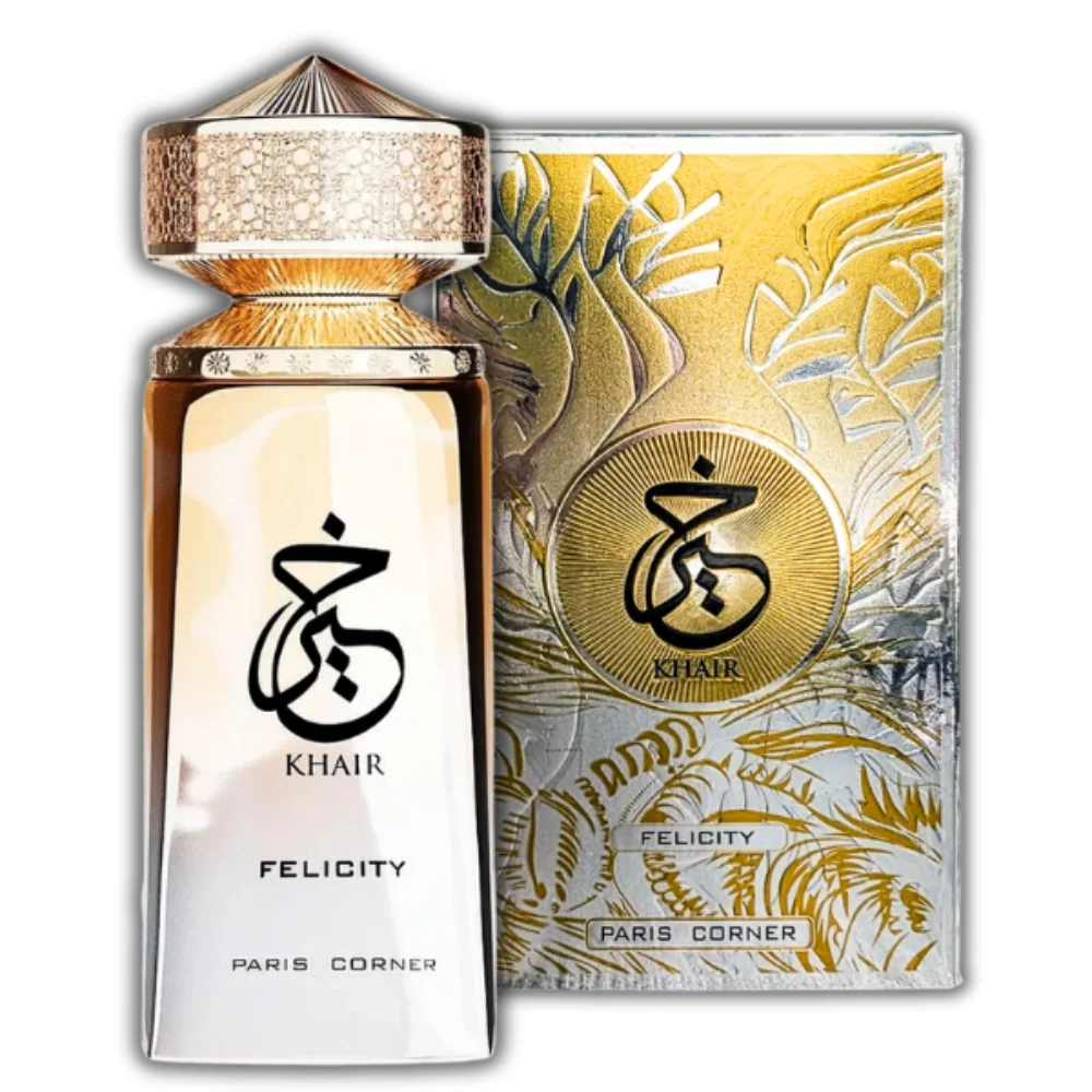 Perfume Árabe Original Paris Corner Khair Felicity EDP 100ml | Floral, Amaderado y Duradero para Hombres y Mujeres