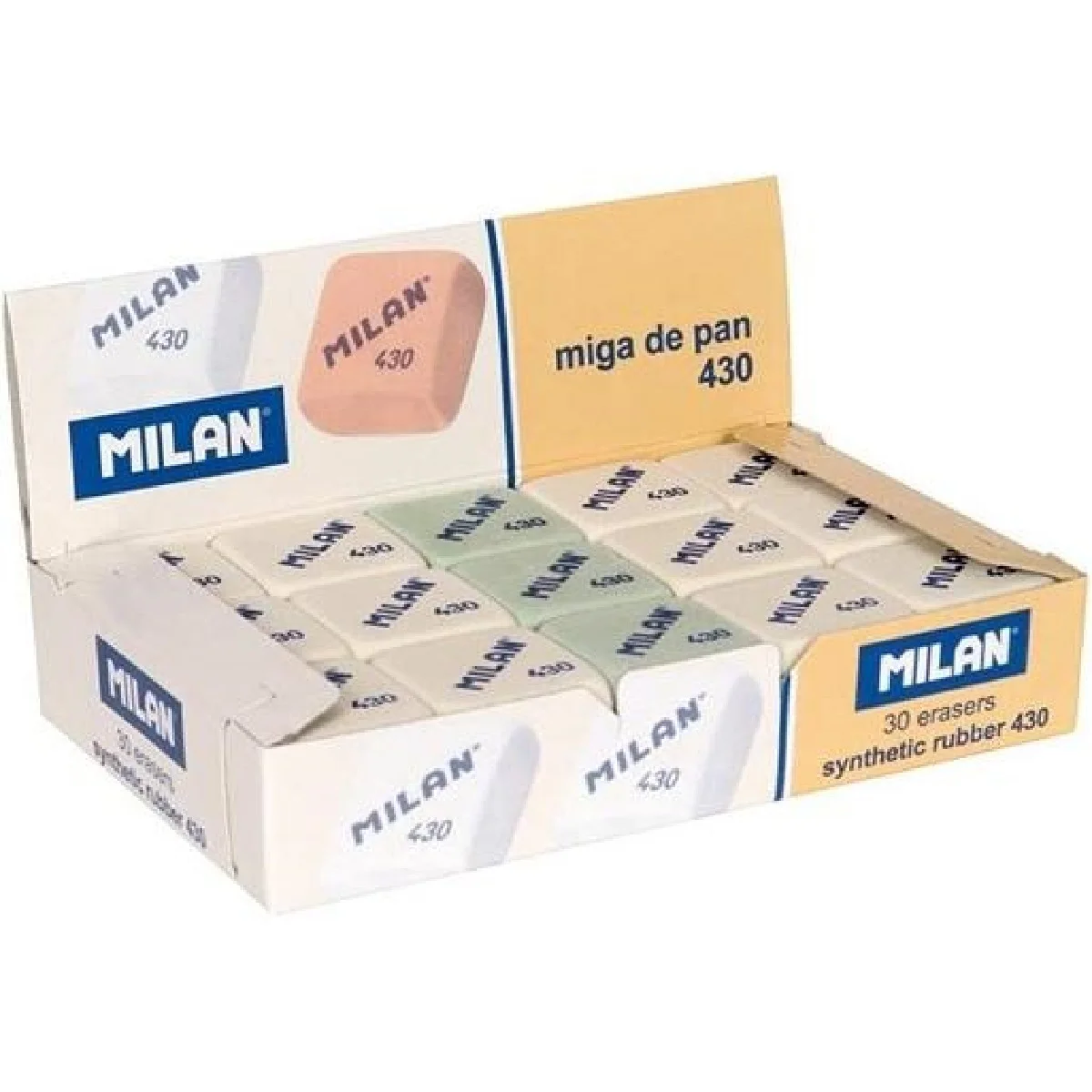 MILAN. 430 square colored bread crumb erasers