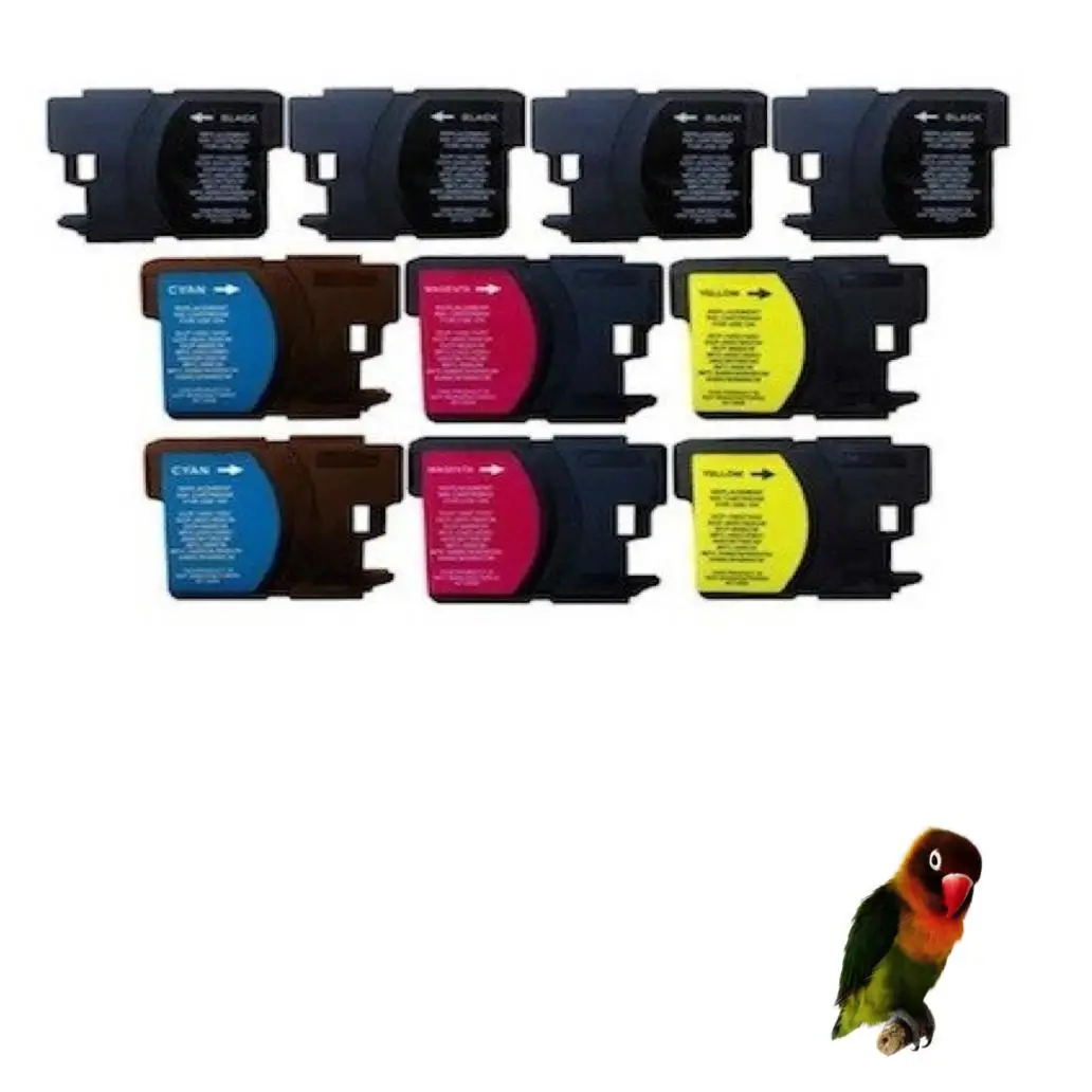 Pack 10 Cartuchos de Tinta Brother Compatibles LC980/LC1100 para DCP y MFC
