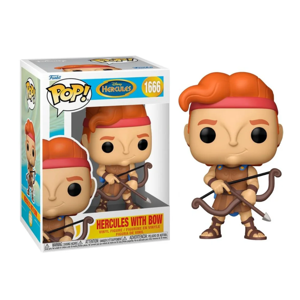 FUNKO POP! DISNEY - HÉRCULES CON ARCO, 61538, Nº 1666, TIENDA CON LICENCIA OFICIAL, ENVIO EN 24-48 HORAS EN PENÍNSULA, FIGURA, CABEZÓN, MUÑECO, JUGUETES, DIBUJOS, HÉROE