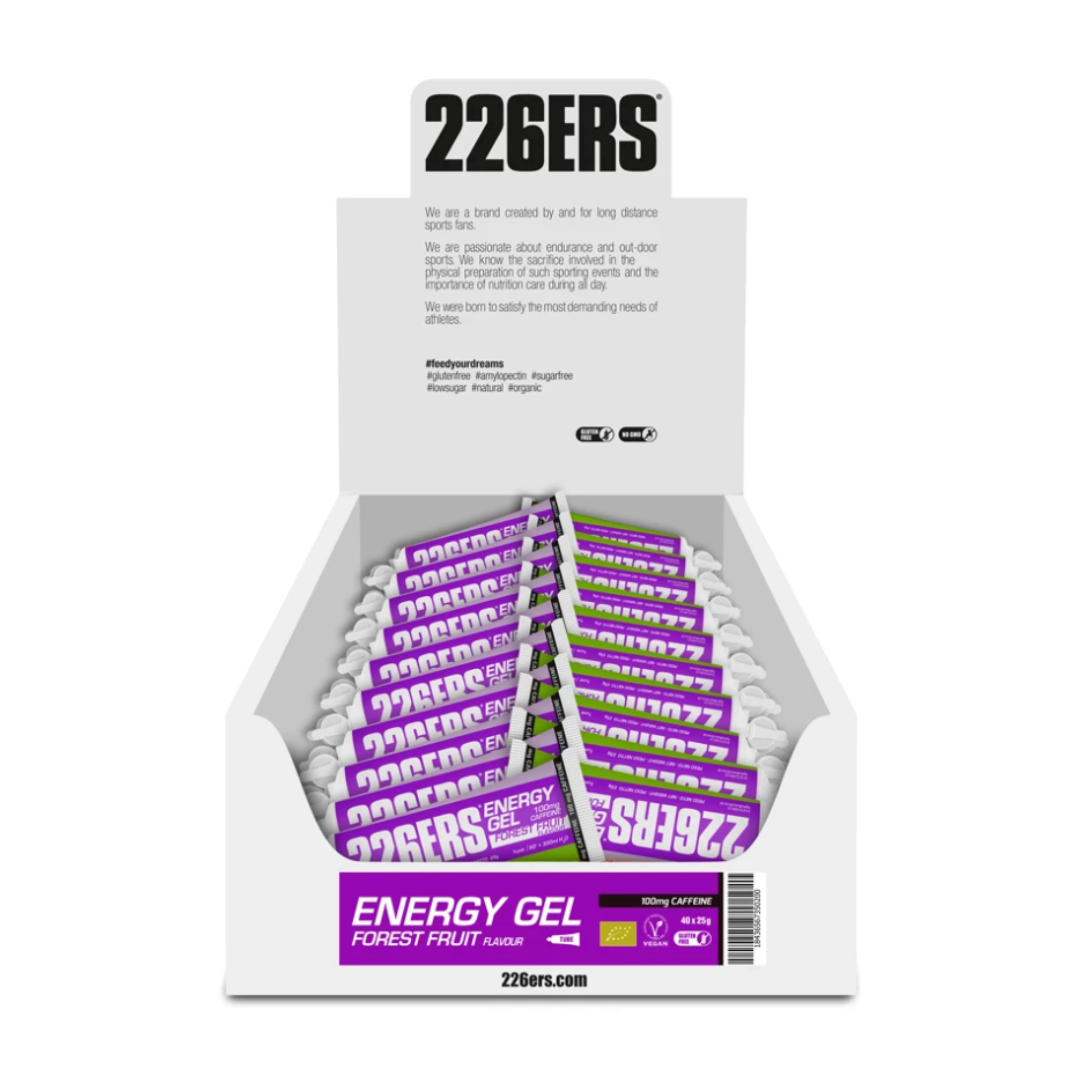 226ERS CAJA 40 ENERGY GEL BIO 25Gr Varios sabores