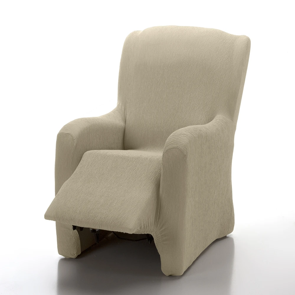 CAÑETE - Fundas Elásticas Sillón Relax Completo Adaptable 14 Colores Marfil