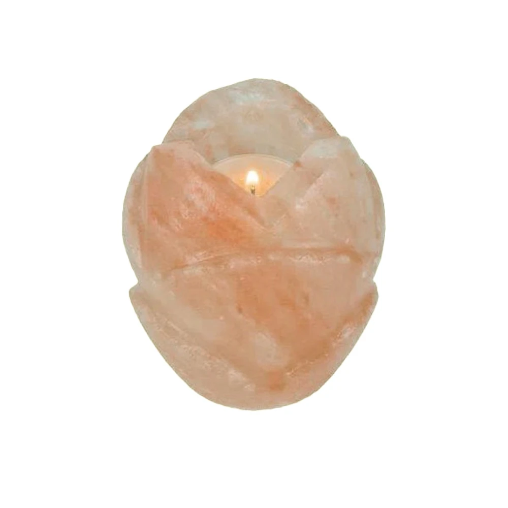 PLUSHOME Portavelas y Quemador de Sal Himalaya.Con formas. - Decoración del Hogar -Meditación -Relajacion- Bienestar-Concentracion-Yoga