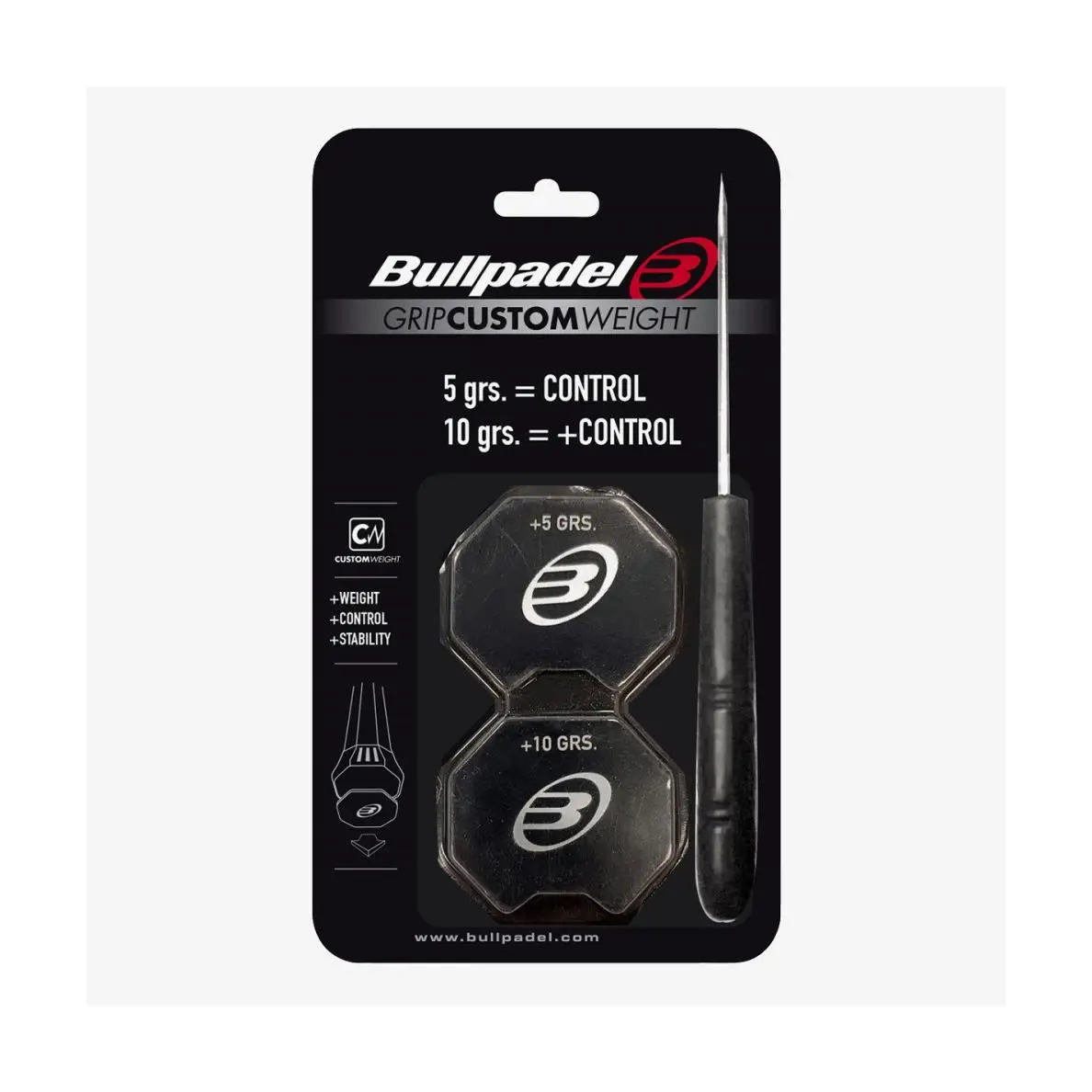 Grip Bullpadel Custom Weight Negro para tapón pala de padel