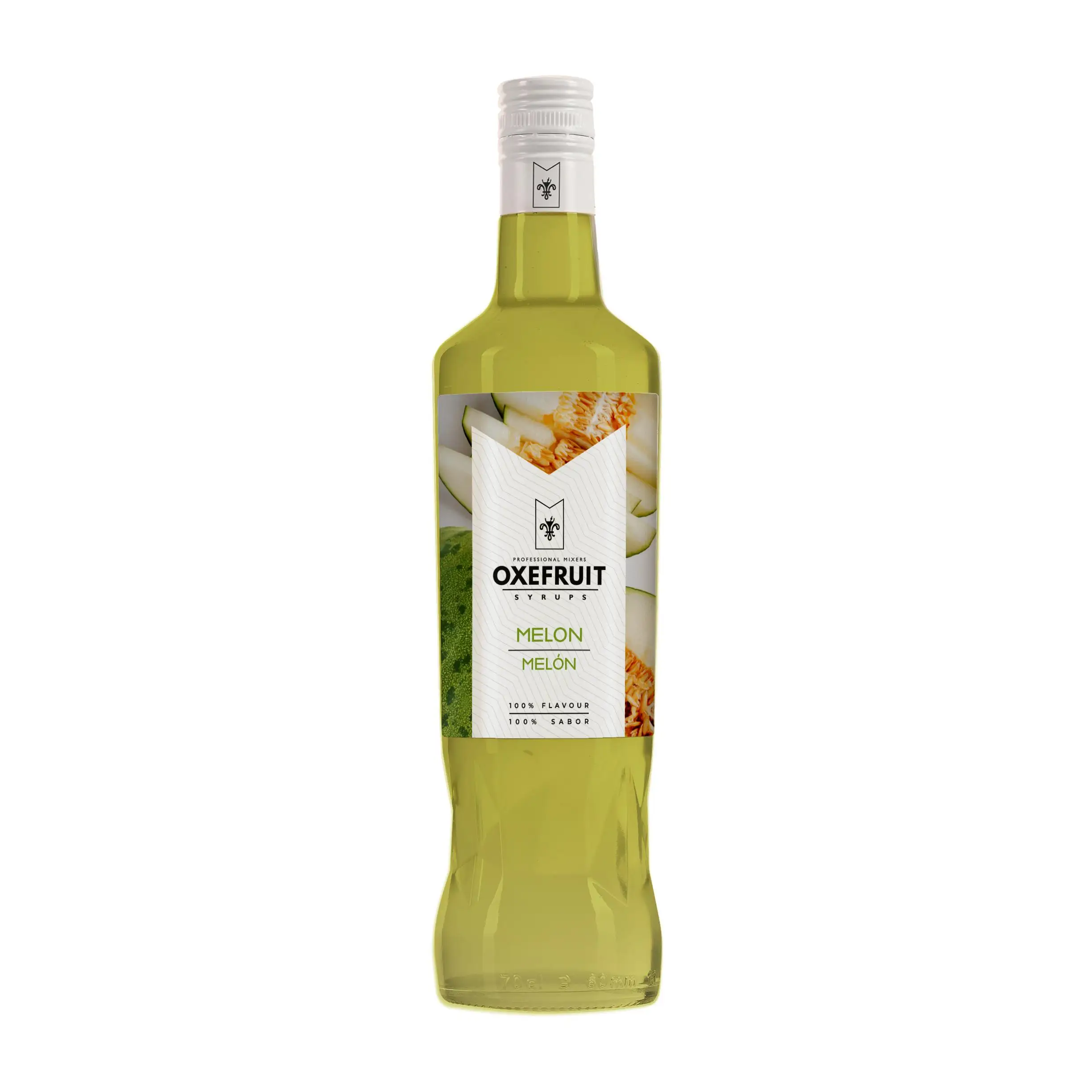 Sirope de Melón Oxefruit 70cl, Sin Lactosa, Sin Gluten, Vegano - Ideal para Cócteles, Helados y Repostería - Hecho en España
