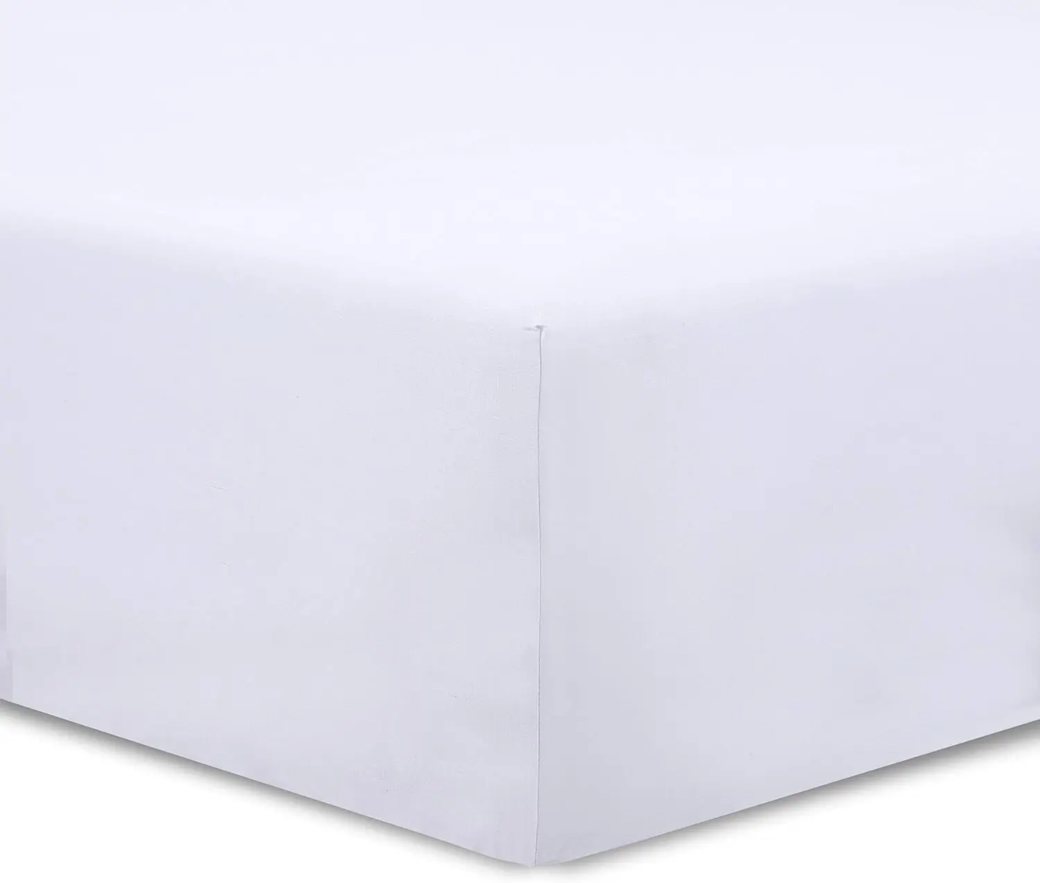 HMS top quality low bed sheets or pillowcase Sulzer | White | 50/50 cotton-polyester | Mattresses high 30 Cm, length 200 Cm