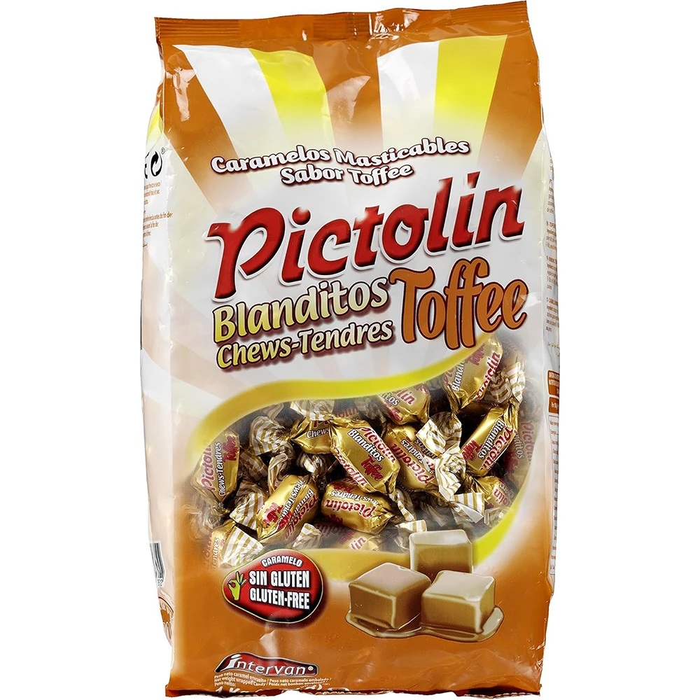 Pictolín Blanditos Tofee - Caramelos masticables sabor toffee - Bolsa de 1kg