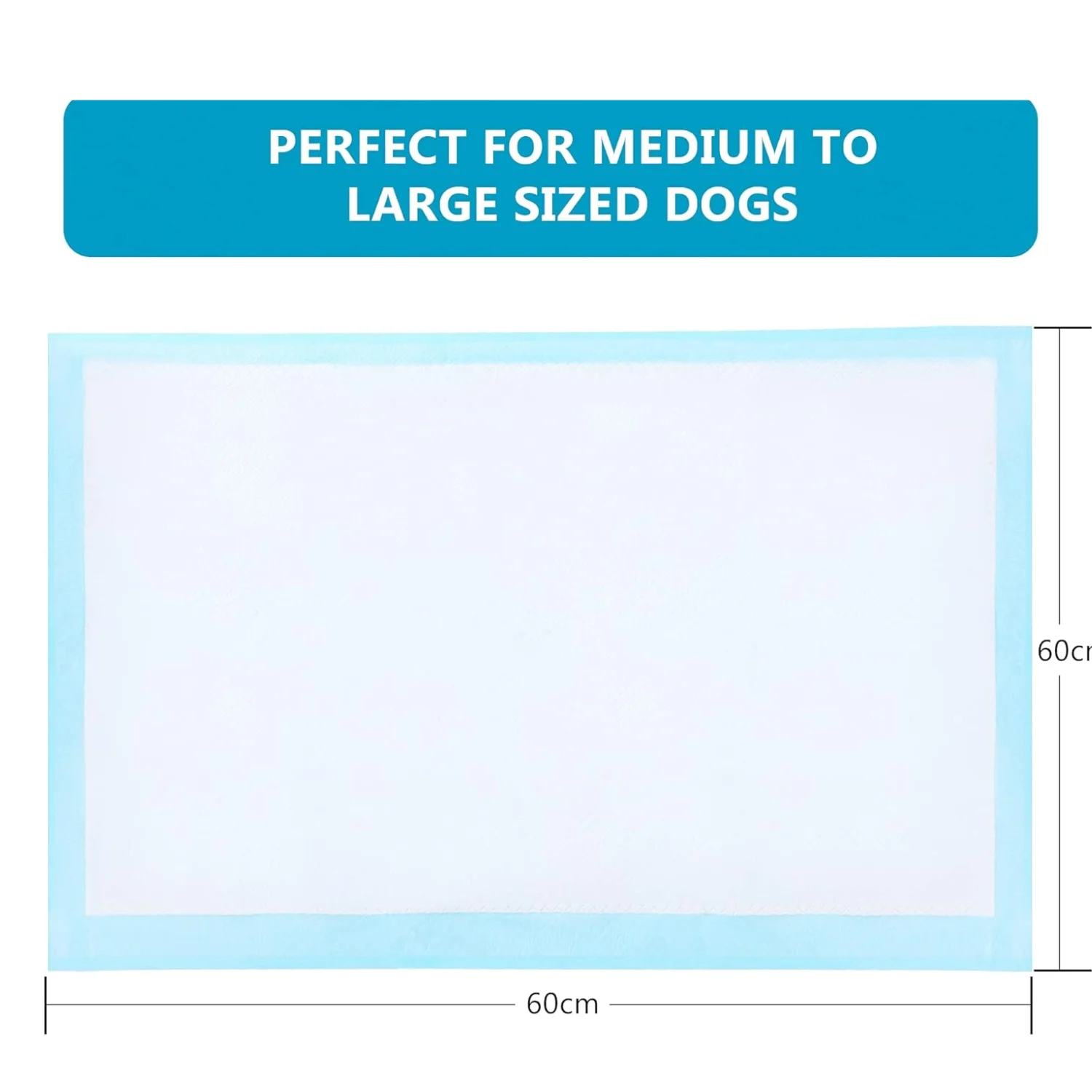 Lifelong - 100 u dog pads hygienic training mat for dogs. Ultra absorbent 60cm*60cm,