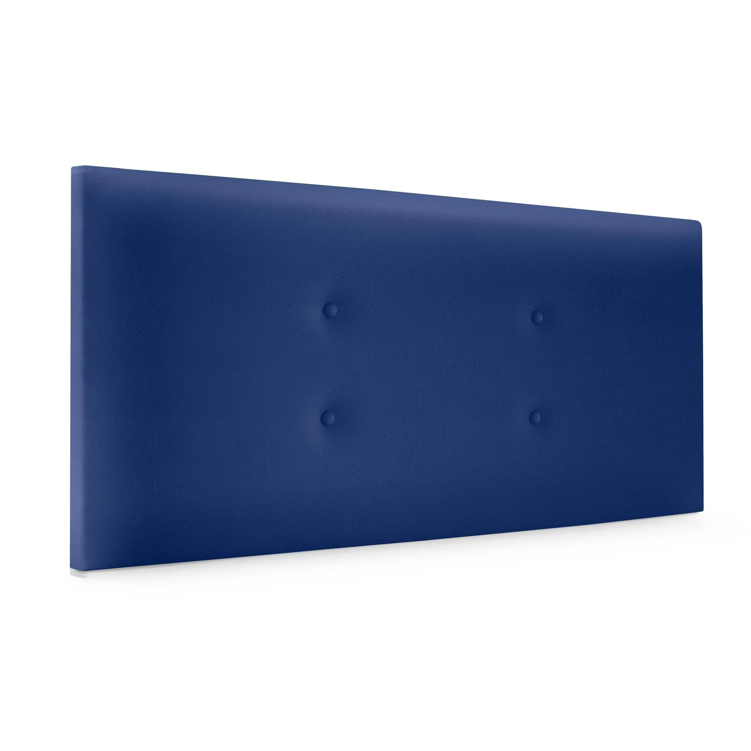 DHOME Cabecero de Polipiel o Tela Acualine con 2 Hileras de Botones Colores Cabezal Tapizado Cama Lujo (Azul Polipiel)