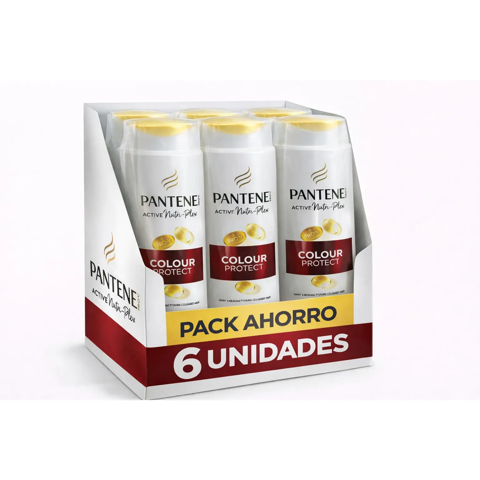 Pack 6 Champú Pantene Pro-V Colour Protect para Cabello Teñido 🌈