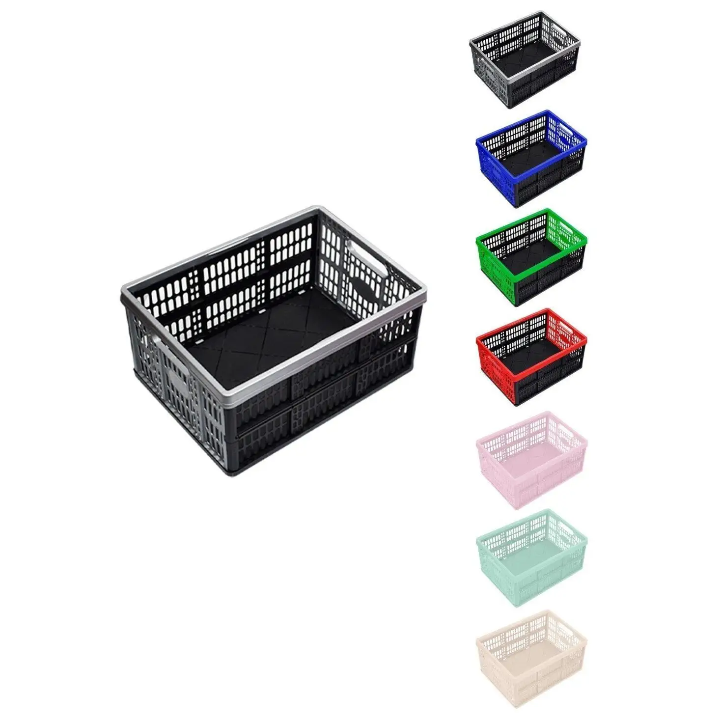 Caja Plegable de 32 Litros para Almacenamiento | Resistente y Compacta | Ideal para Organización en Hogar y Oficina | 48x35cm