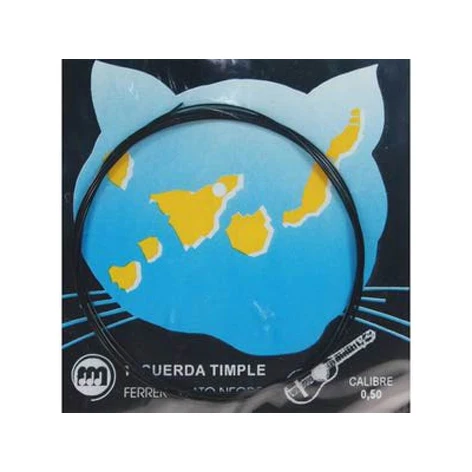 Juego de cuerdas para timple Canario Gato Negro Nylon Negro. Fabricadas en nylon negro artesanalmente en España desde 1868