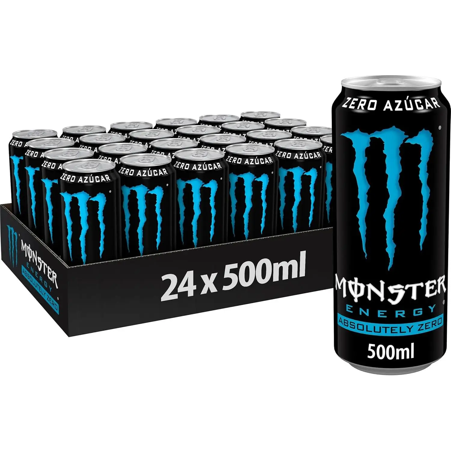 Monster Energy Nacional ABSOLUTERY ZERO 500ML bebida energeticas sin azucar caja 24 unidades