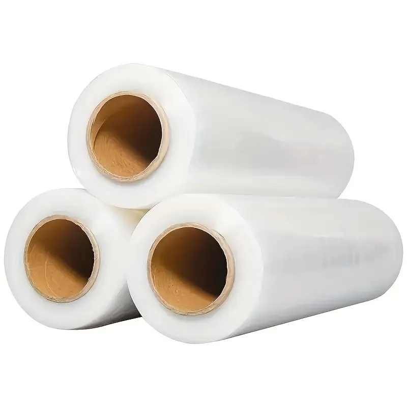 Film Elástica Transparente para Embalaje – Pack de 3 Rollos (50 cm x 1,20 kg) | Envoltura Estirable para Mudanzas, Protección de Superficies y Almacenamiento