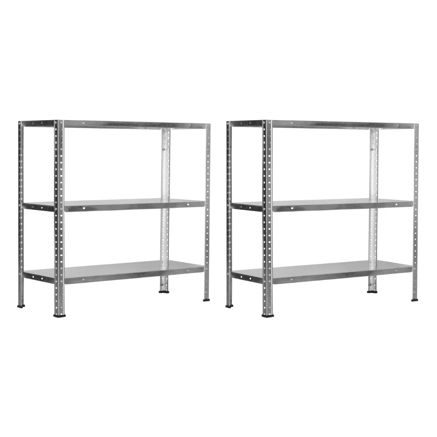 Pack 2 Estanterías Modulares Metálicas SteelSmart con 3 Baldas 120kg 70x30x70cm 7house