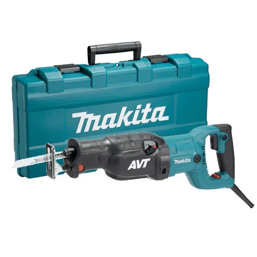 MAKITA - Sierra de sable JR3070CT, tecnología antivibración, ideal para trabajos intensivos +  Maletin de PVC + sistema antivibración AVT