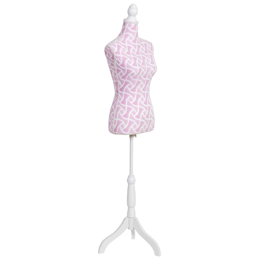 Wonderlust Deco - Maniquí de madera y espuma forrado de tela rosa 24x37.5x168h cm Rosa 24x37,5x168h cm
