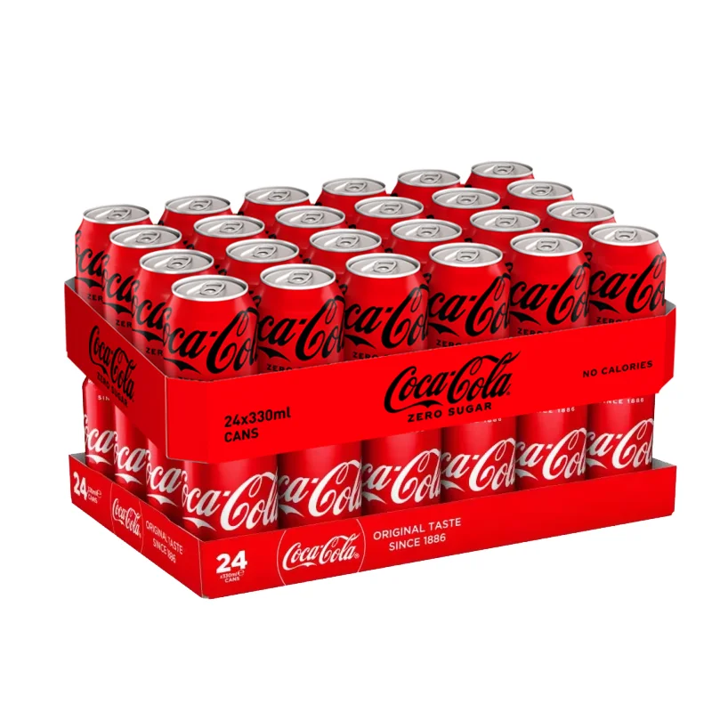 48 Latas De COCA COLA / COCACOLA ZERO SABOR ORIGINAL, 2 CAJAS 24Unidades lata 33cl / 330ml, Envio Desde España
